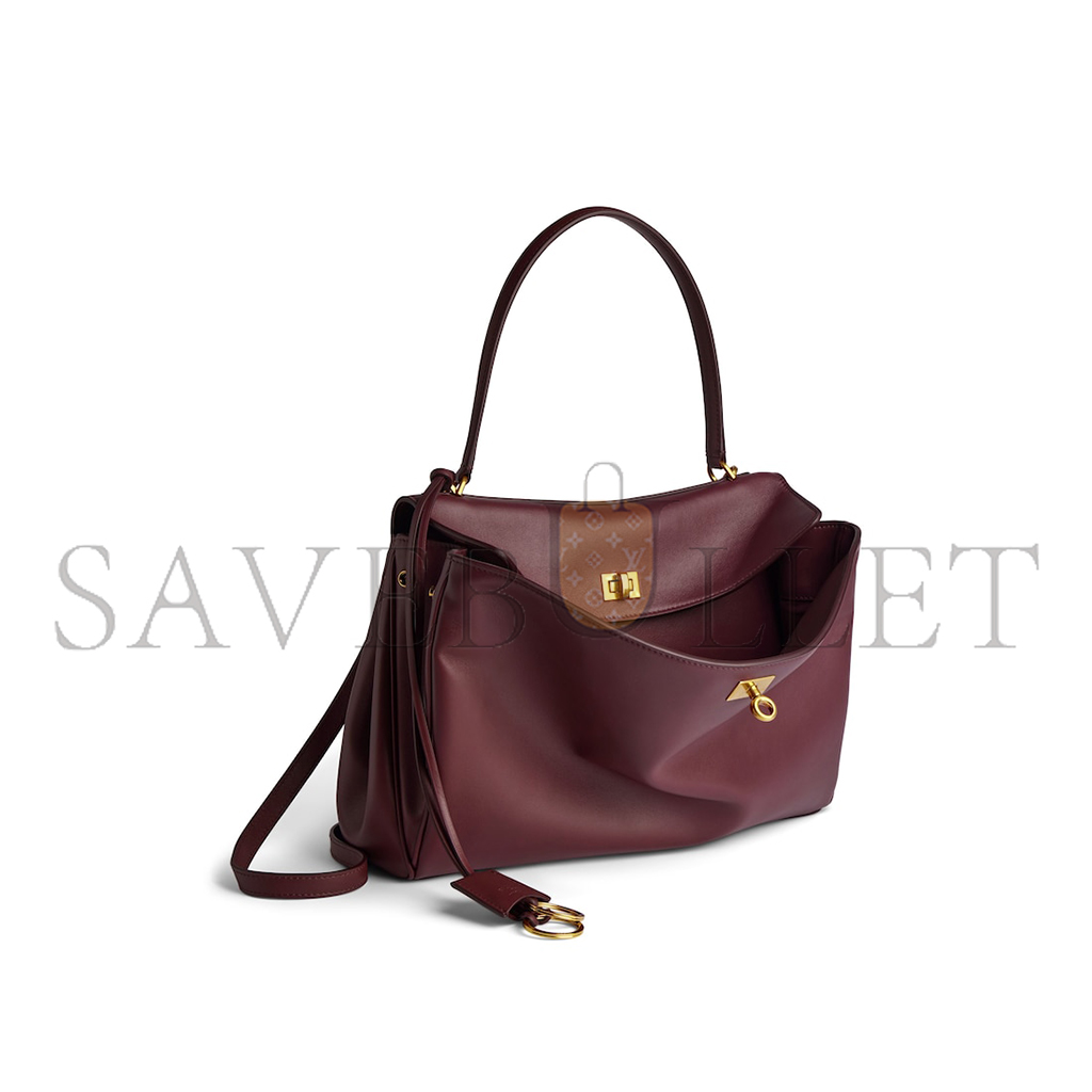 BALENCIAGA WOMEN'S RODEO MEDIUM HANDBAG IN BURGUNDY 7897722AA4V6034 (35*23.3*10.9cm) BALENCIAGA WOMEN'S RODEO MEDIUM HANDBAG IN BURGUNDY 7897722AA4V6034 (35*23.3*10.9cm)